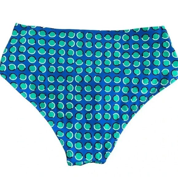 Solid & Striped The Roux Bikini Bottoms Cobalt Blue Polka Dot - Picture 6 of 12